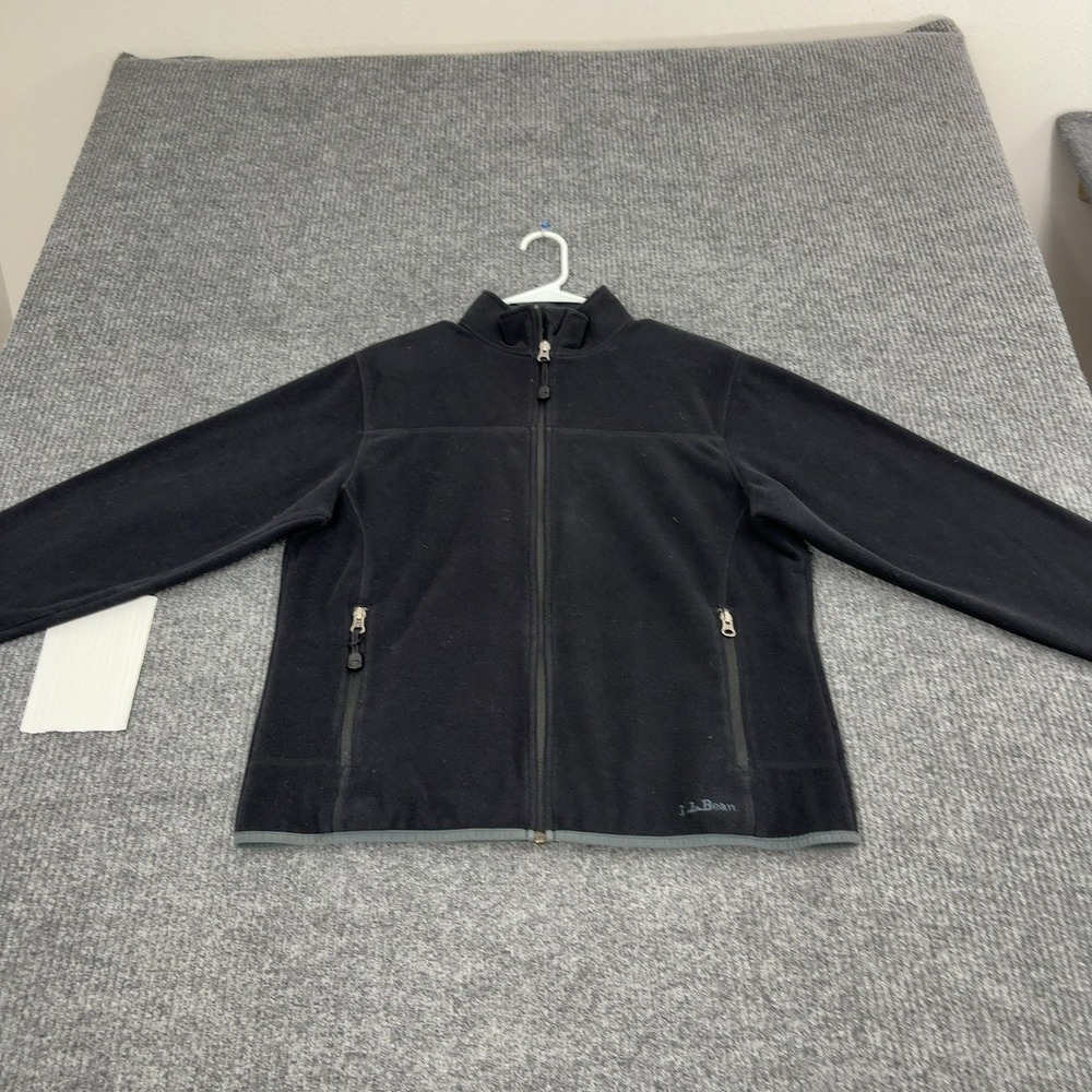 LL Bean Fleece Jacket Womens SM Black Polyester Polartec Full Zip Gorpcore